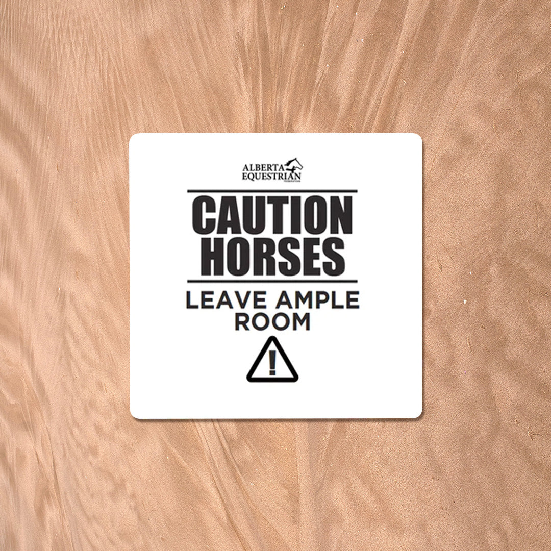 Caution Horses Trailer Decal
